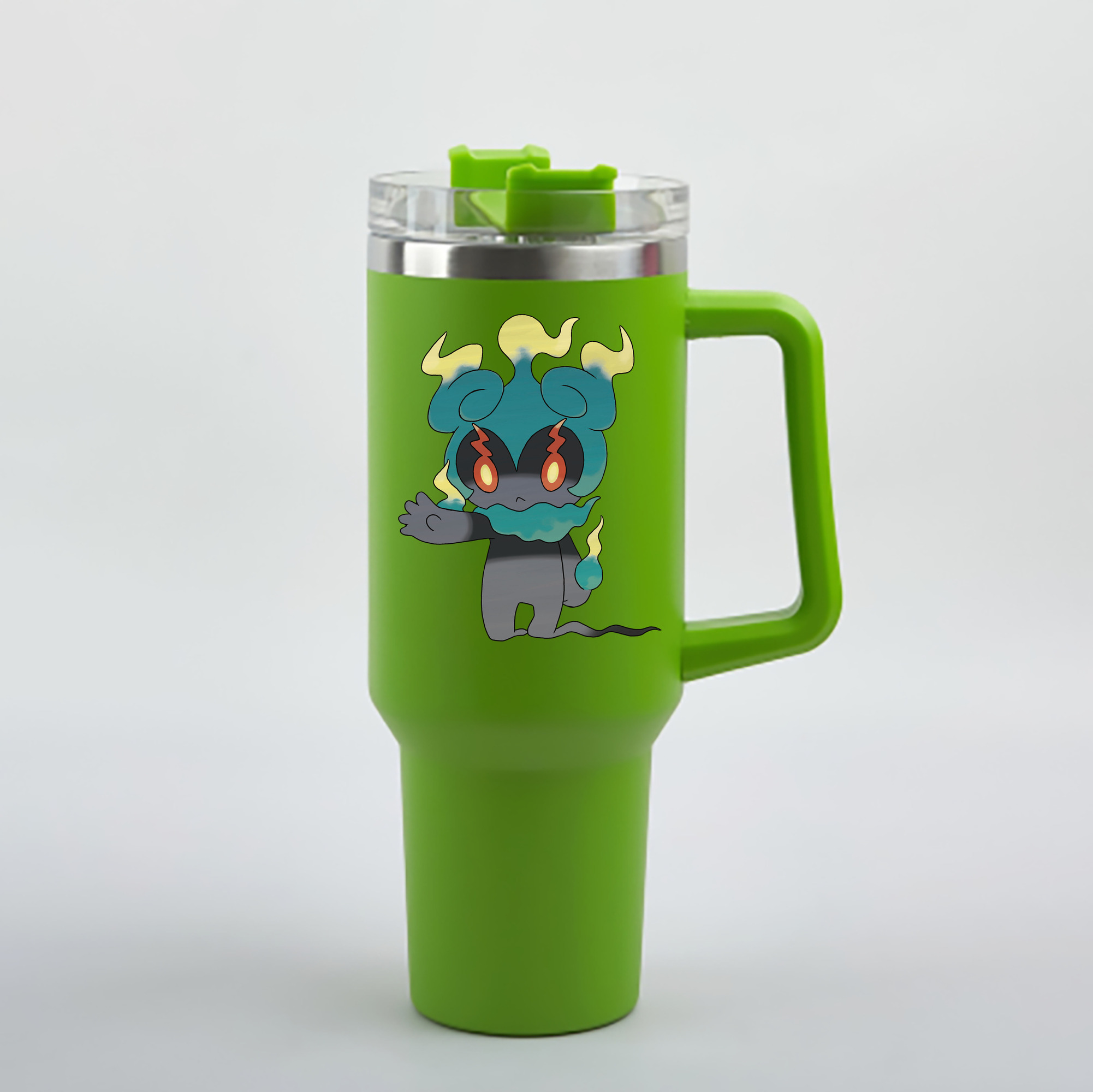 （画像用） ポケットモンスター Pokémon 1200mL車用タンブラー - クリスタルステッカー（プラスチックストロー付き）